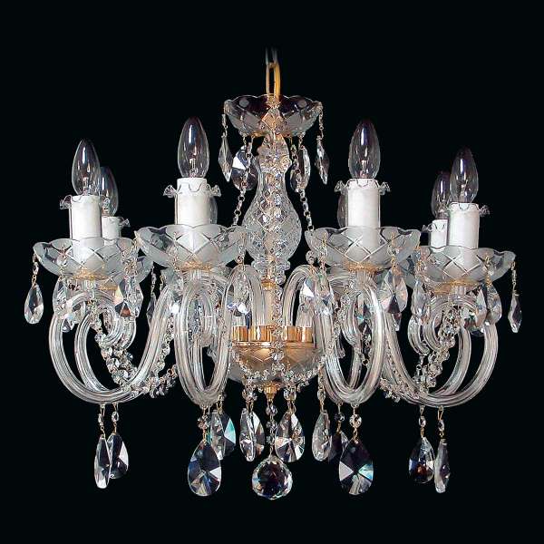 Kristall Kronleuchter 8-flammig, B:60cm x H:50cm ANTIGONE VIII