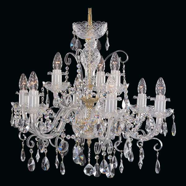 Kristall Kronleuchter 9-flammig, B:63 cm x H:57 cm FLORENTINA IX