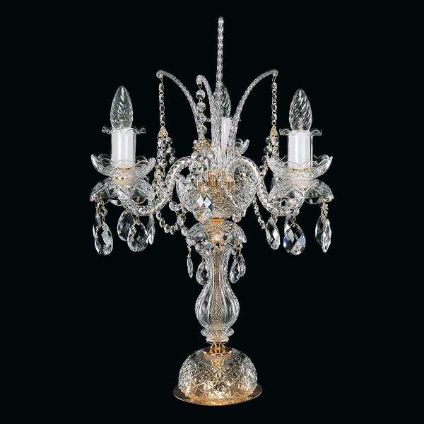 Kristall Tischleuchte 3-flammig, B:40cm x H:64cm AITANA III