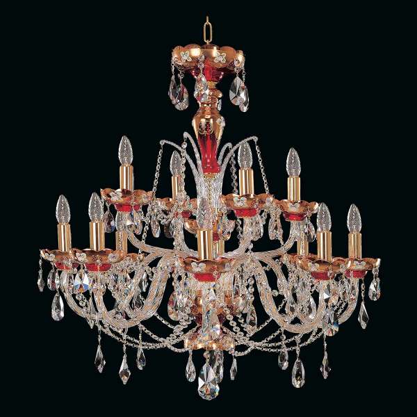 Kristall Kronleuchter 12-flammig, B:80cm x H:80cm AMIRA XII