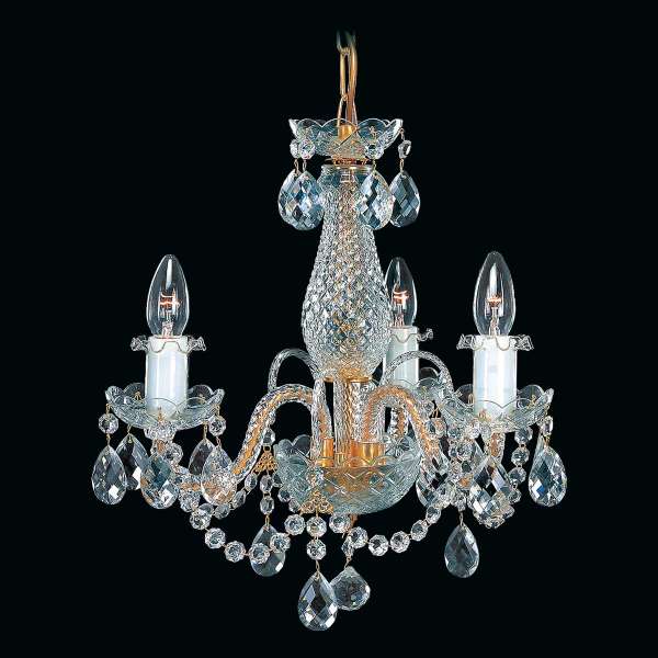 Kristall Kronleuchter 3-flammig, B:37 cm x H:42 cm ALISA III