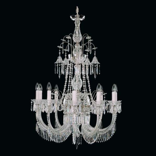 Kristall Kronleuchter 10-flammig, B:80cm x H:110cm TOSCA X