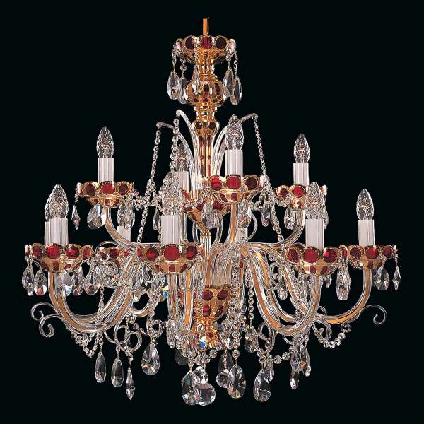 Kristall Kronleuchter 12-flammig, B:78cm x H:62cm GILLIAN XII