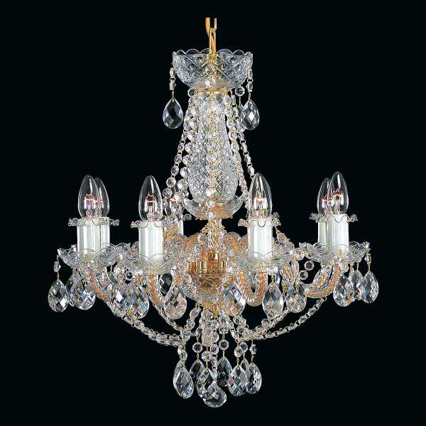 Kristall Kronleuchter 8-flammig, B:52 cm x H:50 cm ALISA VIII