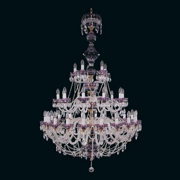 Kristall Kronleuchter 35-flammig, B:125cm x H:180cm LUNA XXXV color