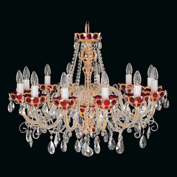 Kristall Kronleuchter 12-flammig, B:78cm x H:62cm LONIE XII