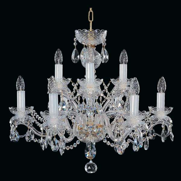 Kristall Kronleuchter 9-flammig, B:60 cm x H:60 cm GEORGINA IX