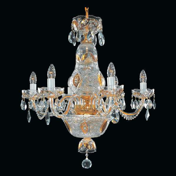 Kristall Kronleuchter 6-flammig, B:66cm x H:75cm EMILIA VI
