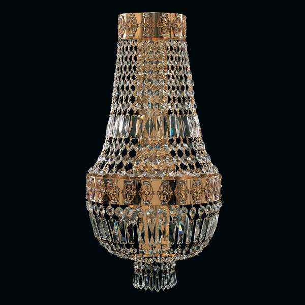 Kristall Wandleuchte 4-flammig, B:30cm x H:63cm KATARINA IV