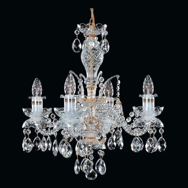 Kristall Kronleuchter 4-flammig, B:48cm x H:51cm ALISHA IV