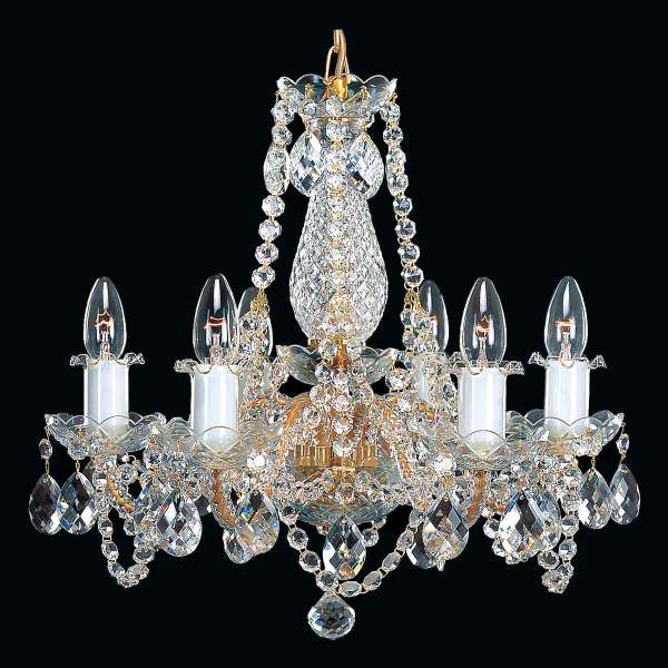 Kristall Kronleuchter 6-flammig, B:45 cm x H:46 cm ALISA VI