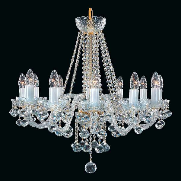 Kristall Kronleuchter 12-flammig, B:67cm x H:65cm ANGELINA XII
