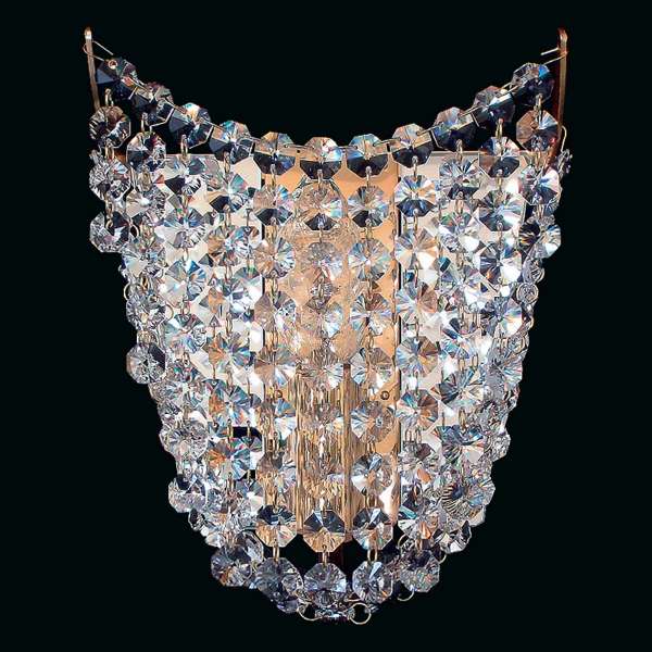 Kristall Wandleuchte 1-flammig, B:14cm x H:20cm MARIANNE I