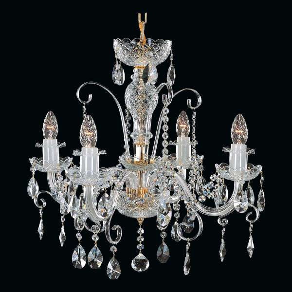 Kristall Kronleuchter 4-flammig, B:57 cm x H:52 cm FLORENTINA IV
