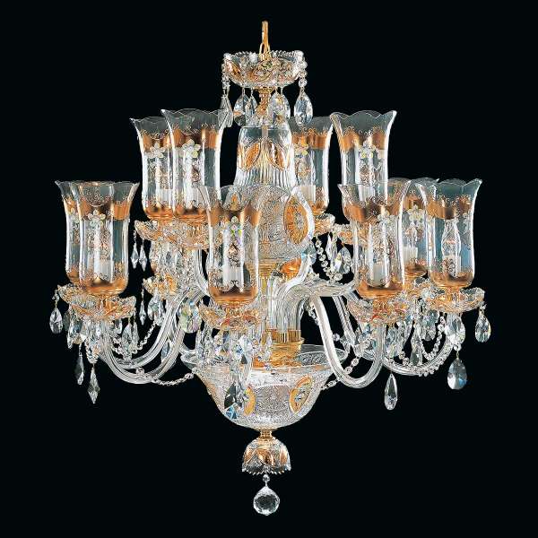 Kristall Kronleuchter 12-flammig, B:80cm x H:90cm JANETT XII