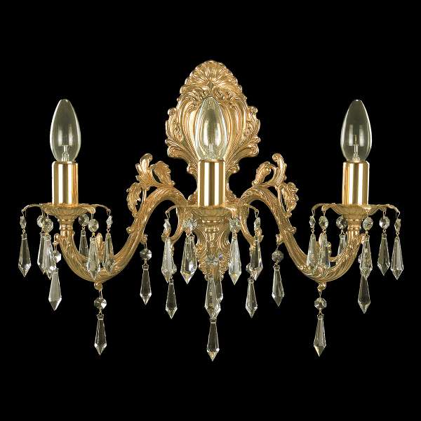 Kristall Wandleuchte 3-flammig, B:42cm x H:32cm LUCIANA III