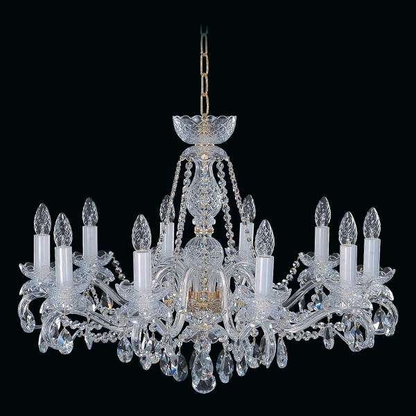 Kristall Kronleuchter 10-flammig, B:78 cm x H:56 cm GEORGINA X