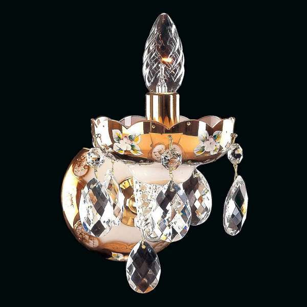 Kristall Wandleuchte 1-flammig, B:13cm x H:18cm ALMA I